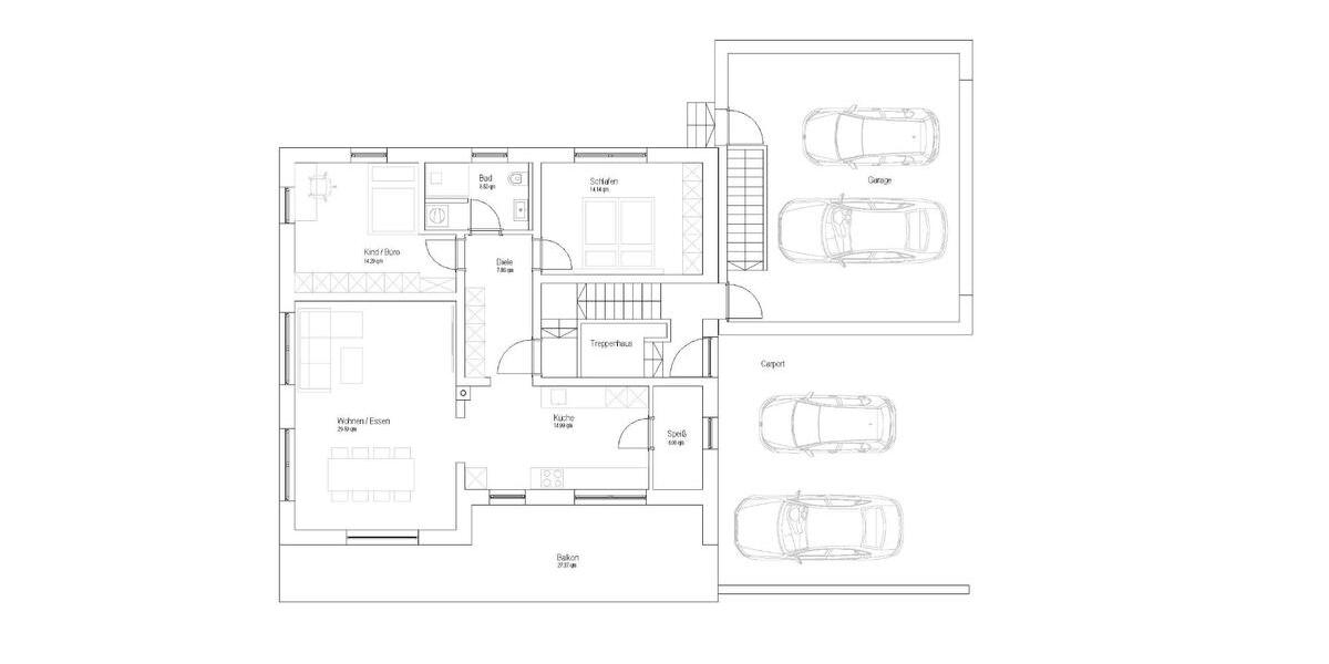 Etagenwohnung Geiselhöring - 3 Zimmer, 104 m&sup2;, 1.000&euro; | Angebot:26604796