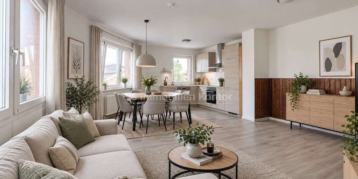 Etagenwohnung Leer (Ostfriesland) - 2 Zimmer, 65 m&sup2;, 199.900&euro; | Angebot:27324045