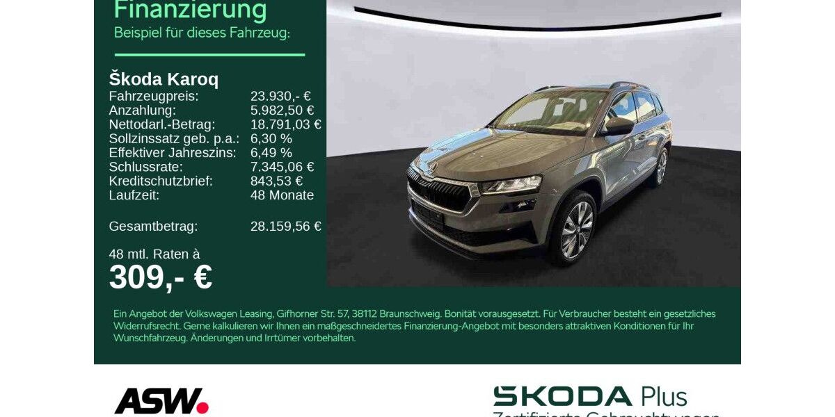 Skoda Karoq 93.900 km 23.930 &euro; Heilbronn 74076