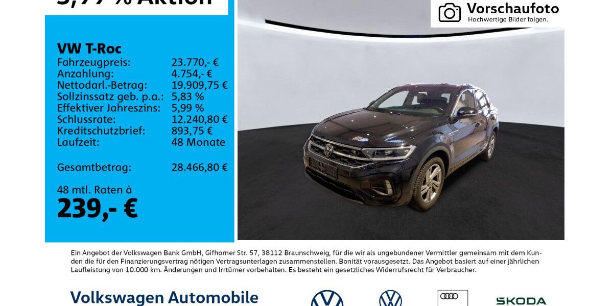 VW T-Roc 53.733 km 23.770 &euro; Leipzig 04277