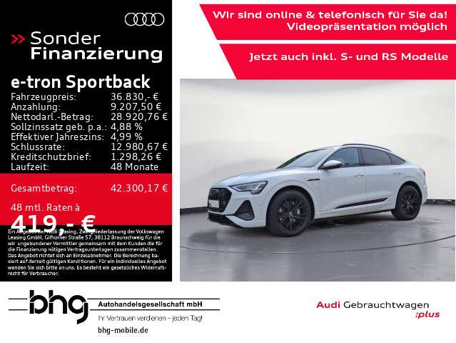Audi e-tron 52.552 km 36.830 &euro; Binzen 79589
