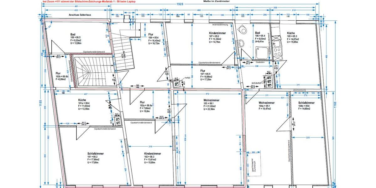 Etagenwohnung Wittstock/Dosse Dosse - 3 Zimmer, 93 m&sup2;, 575&euro; | Angebot:25612216