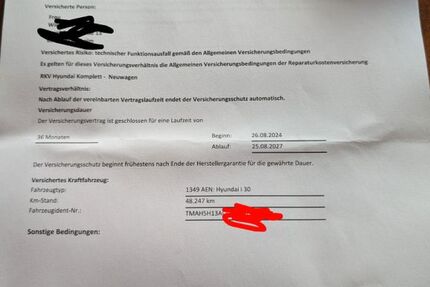 Hyundai i30 58.900 km 16.200 € Mannheim 68307