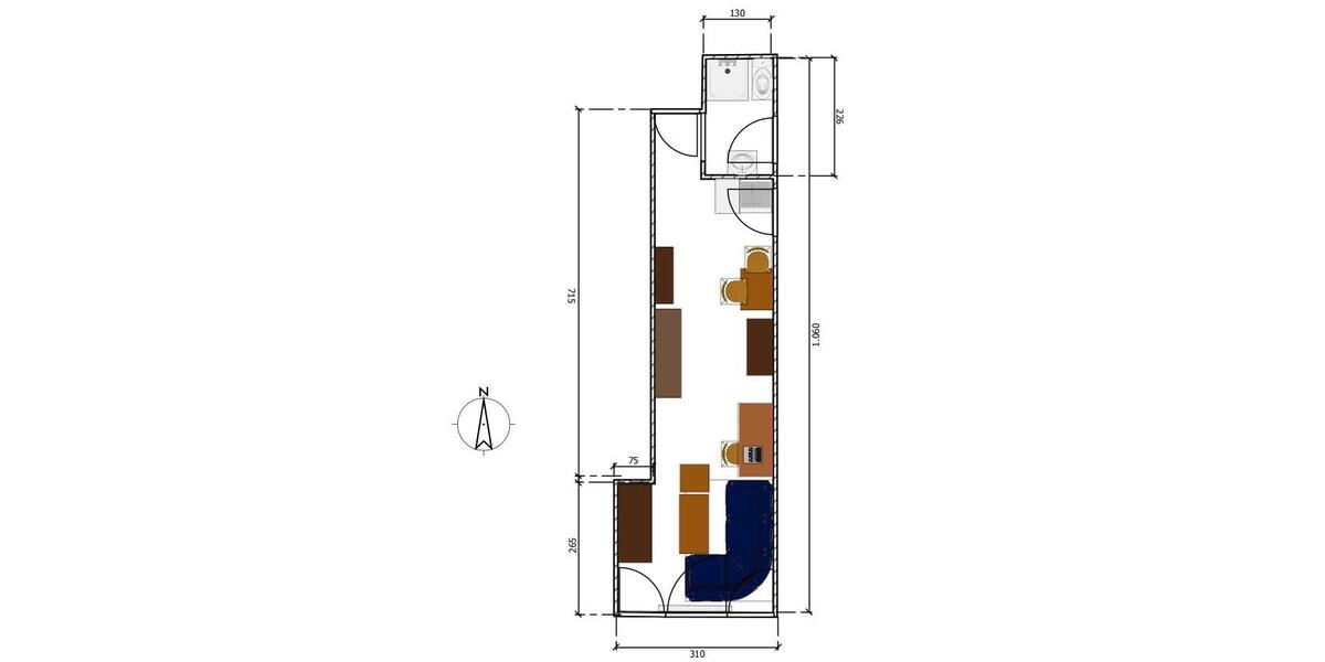 Erdgeschoßwohnung Ludwigsburg Hoheneck - 1 Zimmer, 29 m&sup2;, 123.000&euro; | Angebot:26846050