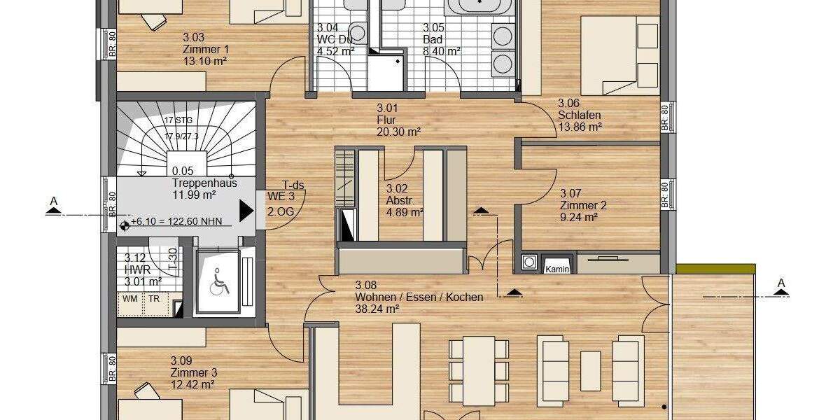 Etagenwohnung Dresden Kleinzschachwitz - 5 Zimmer, 134 m&sup2;, 525.000&euro; | Angebot:24646872