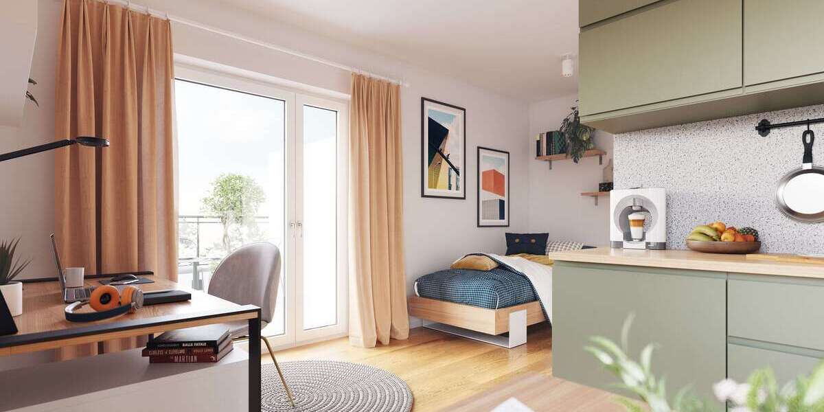 Wohnung zum Mieten in Augsburg 498 € 22.14 m² 1 zimmer