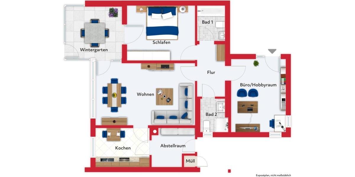 Bungalow Rotenburg (Wümme) - 3 Zimmer, 73 m&sup2;, 850&euro; | Angebot:26378207