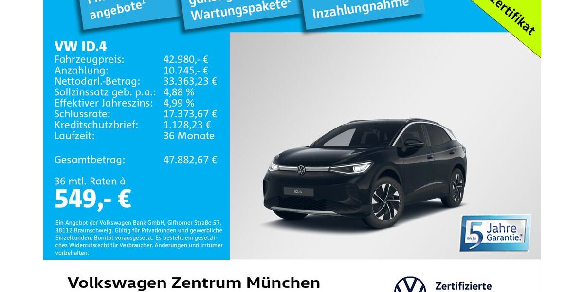 VW ID.4 2.519 km 42.980 &euro; München 80687