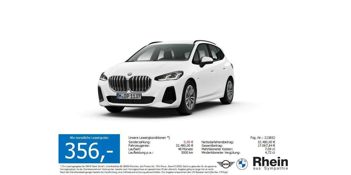 BMW 220 15.350 km 32.480 &euro; Buchen 74722