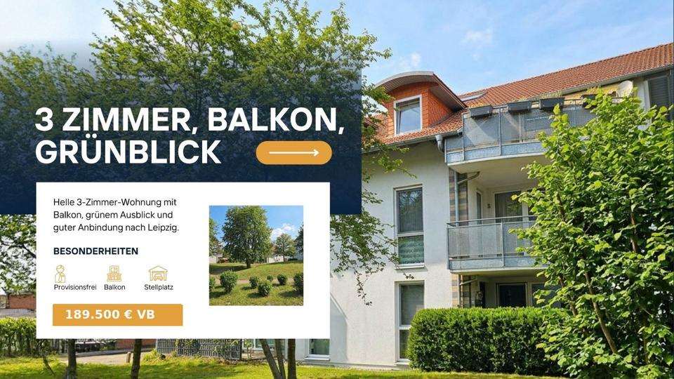 Etagenwohnung Naunhof - 3 Zimmer, 71 m&sup2;, 189.500&euro; | Angebot:27045946