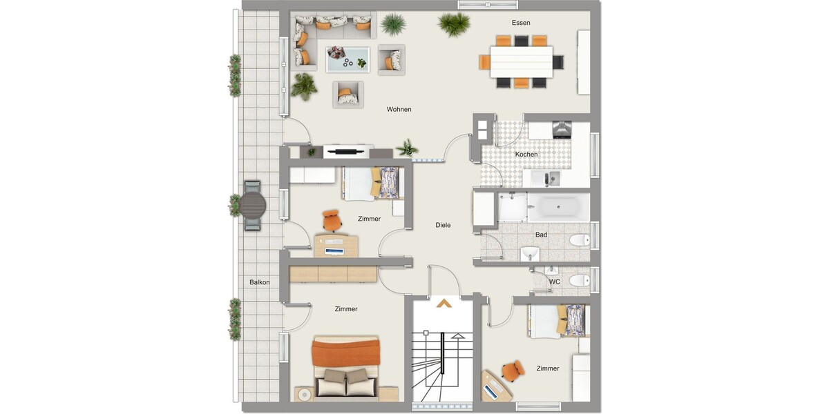 albero:) renovierte, lichtdurchflutete 4 Zimmer in ruhiger Anwohnerlage und kleiner Wohneinheit - Etagenwohnung Seligenstadt | Angebot:24418070