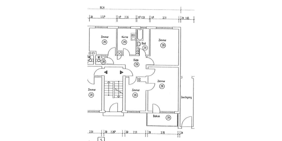 Etagenwohnung Bonn Rüngsdorf - 4 Zimmer, 87 m&sup2;, 330.000&euro; | Angebot:24965267