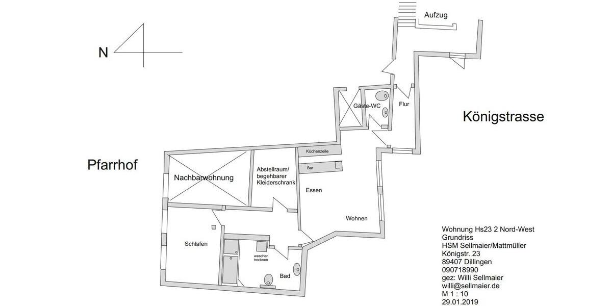 Etagenwohnung Dillingen an der Donau - 2 Zimmer, 79 m&sup2;, 869&euro; | Angebot:26284465