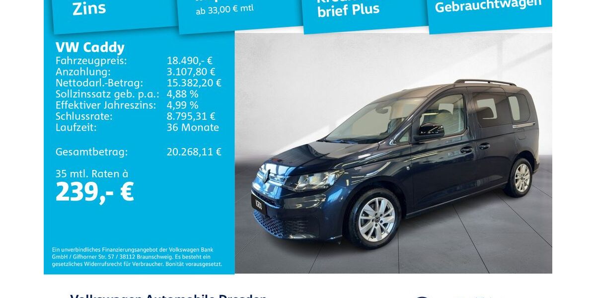 VW Caddy 107.778 km 18.490 &euro; Dresden 01169