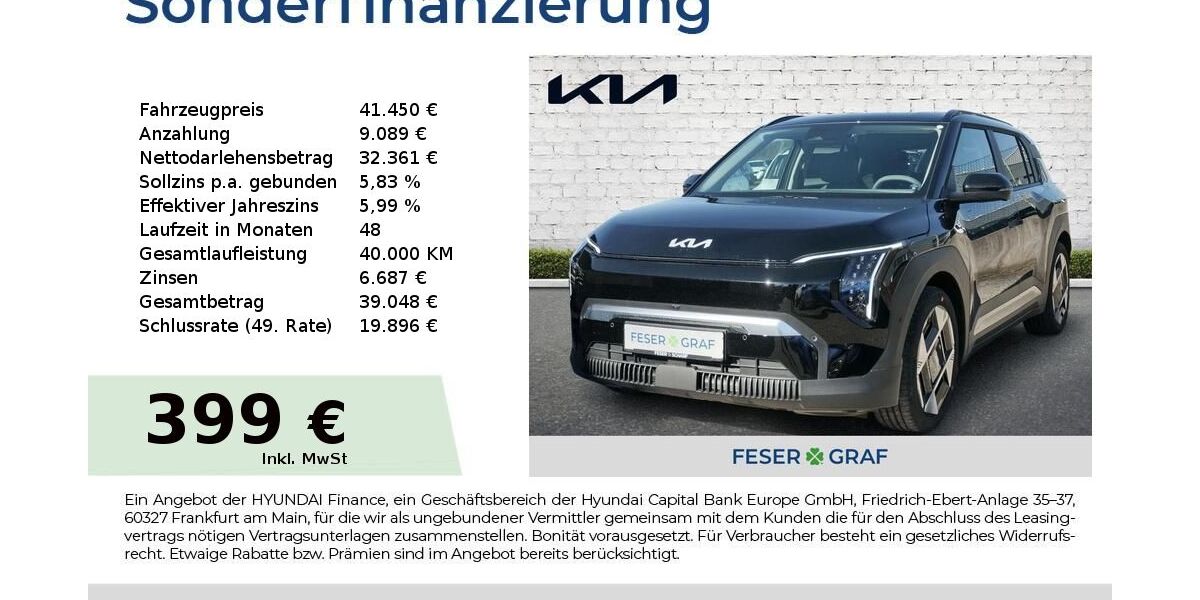 Kia EV3 4.500 km 41.450 € Nürnberg 90425