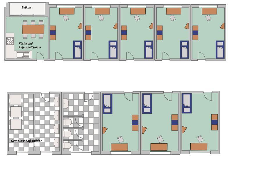 Etagenwohnung Greifswald Groß Schönwalde - 1 Zimmer, 20 m&sup2;, 174&euro; | Angebot:26265849