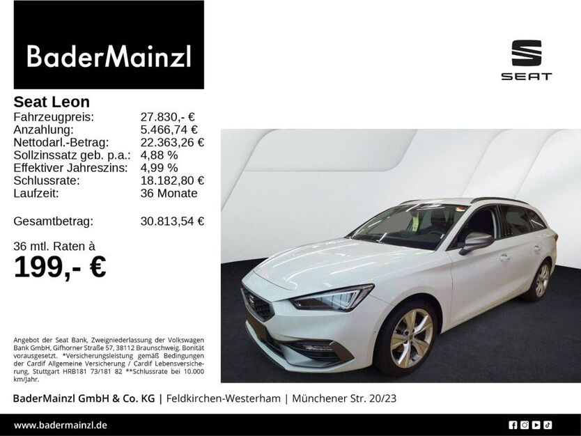Seat Leon 22.800 km 27.830 € Feldkirchen/Westerham 83620