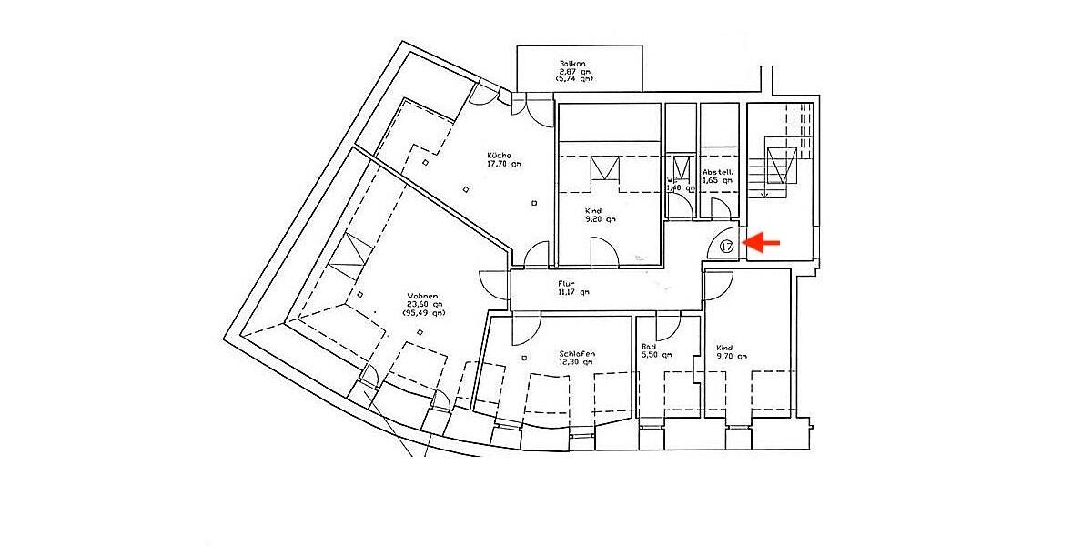 Dachgeschoßwohnung Zwickau - 4 Zimmer, 95 m&sup2;, 620&euro; | Angebot:26008252