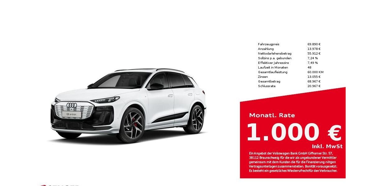 Audi Q6 e-tron 7.784 km 69.890 &euro; Bielefeld 33609