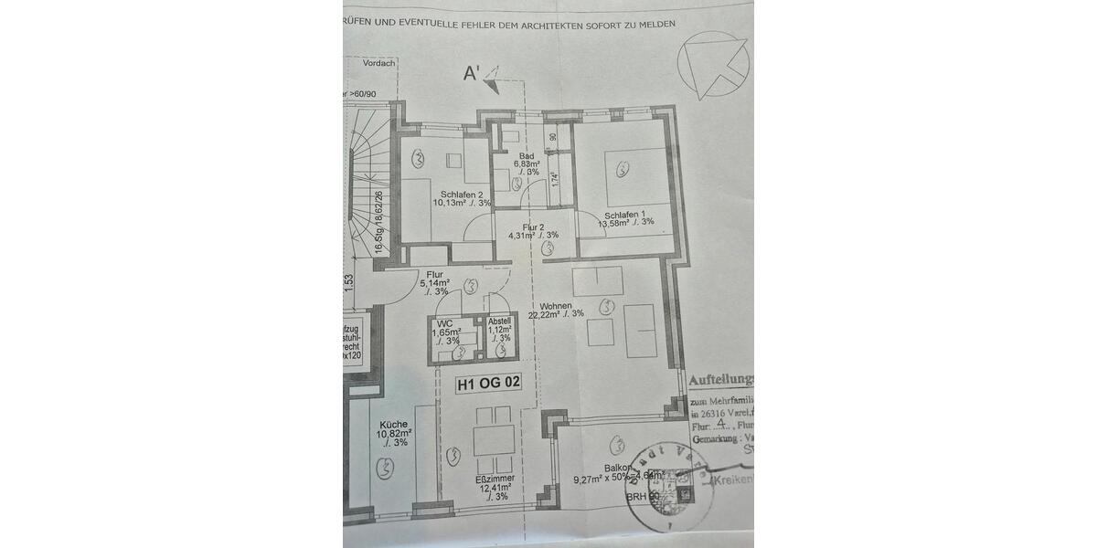 Etagenwohnung Varel - 3 Zimmer, 91 m&sup2;, 350.000&euro; | Angebot:27094292