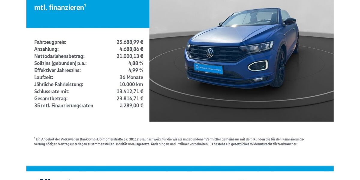 VW T-Roc 86.174 km 25.689 &euro; Nordhausen 99734