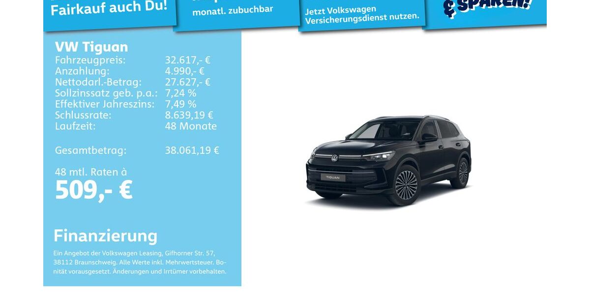VW Tiguan 25.305 km 32.291 &euro; Mannheim 68309