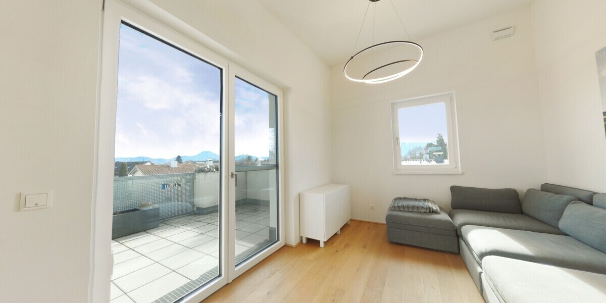 Moderne 3-Zimmer-Wohnung mit Alpenblick und Dachterrasse in Freilassing - Etagenwohnung Freilassing Freilassing | Angebot:25361692