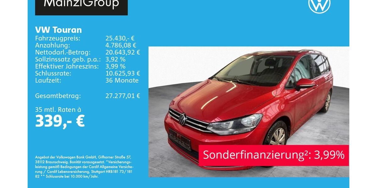 VW Touran 76.100 km 25.430 &euro; Feldkirchen/Westerham 83620