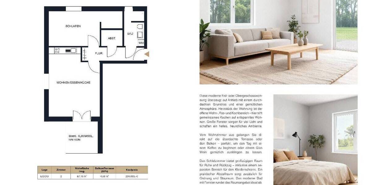 Etagenwohnung Fredenbeck - 2 Zimmer, 67 m&sup2;, 294.000&euro; | Angebot:25689040