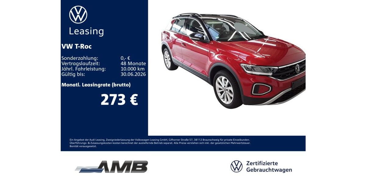 VW T-Roc 22.340 km 24.880 &euro; Borna 04552