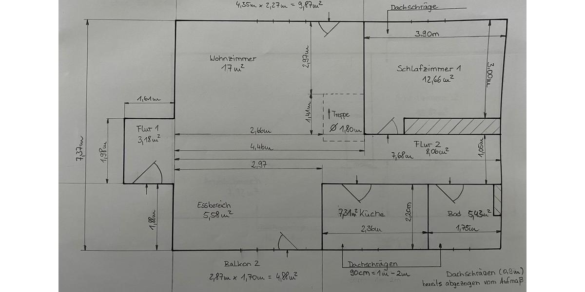 Maisonettenwohnung Michendorf - 3 Zimmer, 92 m&sup2;, 1.300&euro; | Angebot:25367833