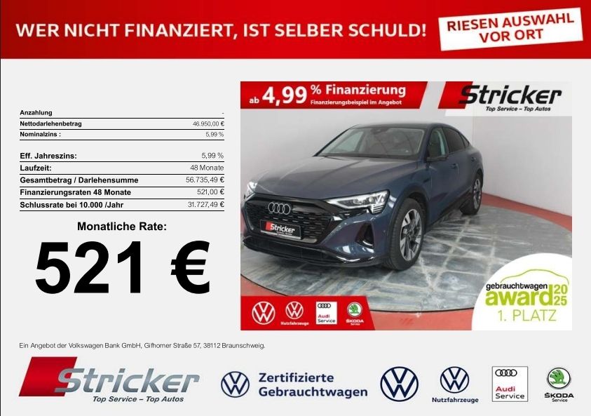 Audi Q8 e-tron 31.941 km 46.949 &euro; Detmold 32760