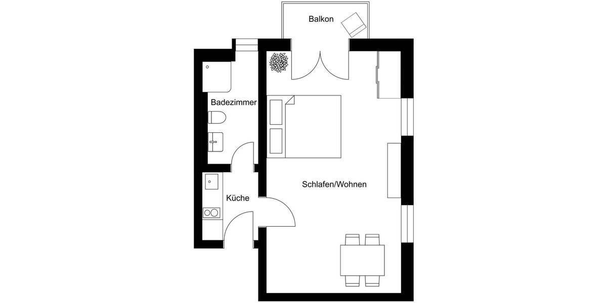 Etagenwohnung Hohenwarth Simpering - 1 Zimmer, 37 m&sup2;, 43.900&euro; | Angebot:25728283