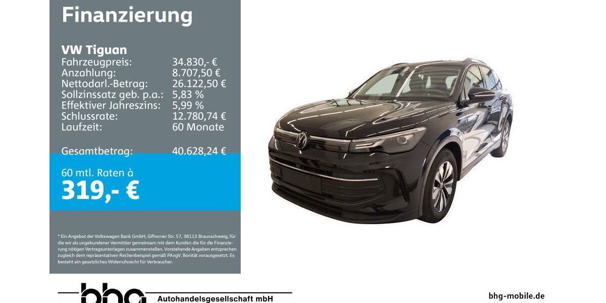 VW Tiguan 19.857 km 34.830 &euro; Kehl 77694