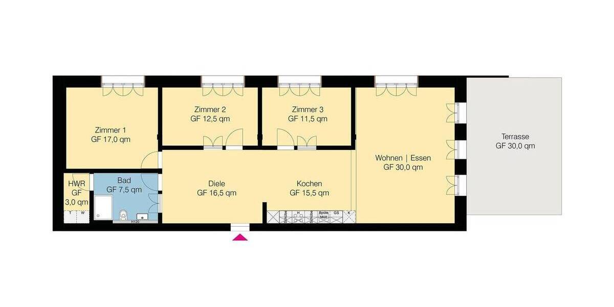 Etagenwohnung Wolfsburg Ehmen - 4 Zimmer, 127 m&sup2;, 1.594&euro; | Angebot:26418056