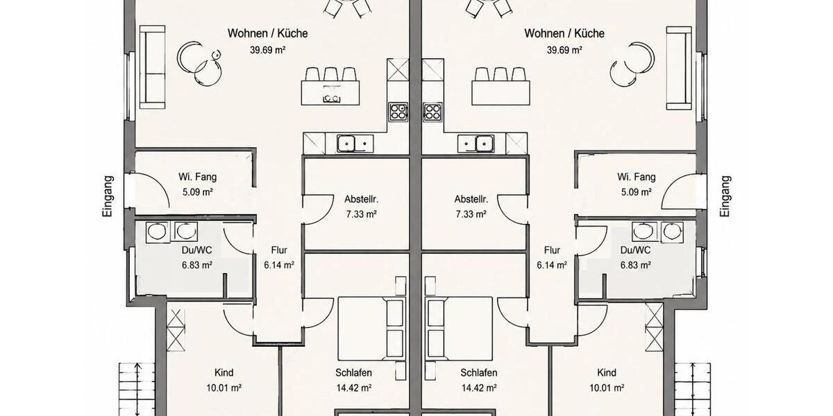 Erdgeschoßwohnung Versmold - 3 Zimmer, 93 m&sup2;, 1.200&euro; | Angebot:26615612