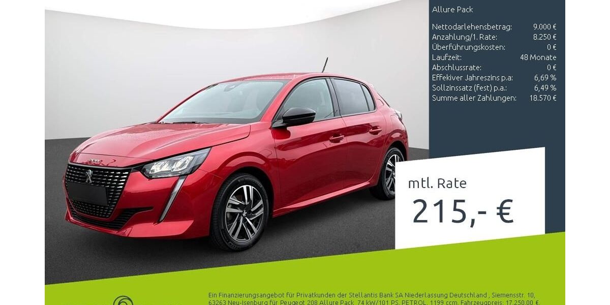 Peugeot 208 21.401 km 16.770 &euro; Borken 46325