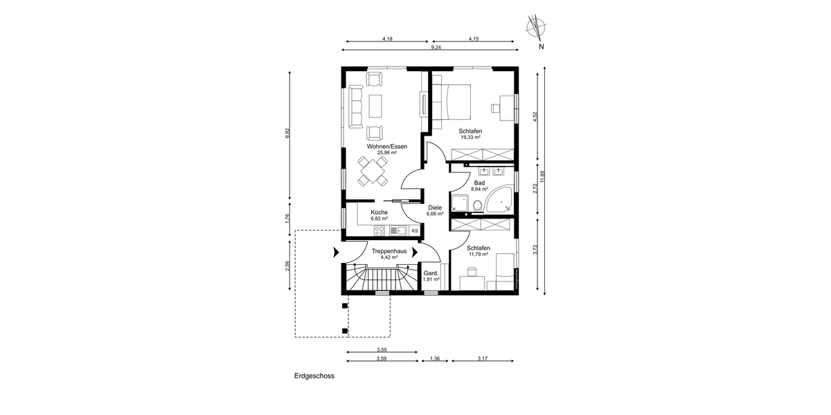 Freistehendes Ein- Zweifamilienhaus auf sonnigem Gartengrundstück mit viel Potenzial in Ottobrunn - Zweifamilienhaus Ottobrunn | Angebot:27071123
