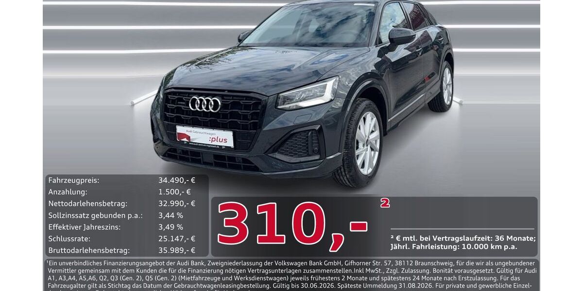 Audi Q2 27.687 km 34.490 &euro; Ingolstadt 85057