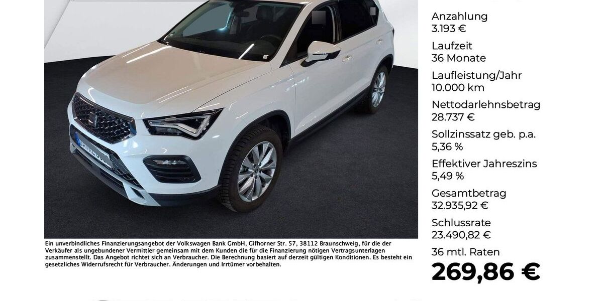 Seat Ateca 1.857 km 31.930 &euro; Vechta 49377