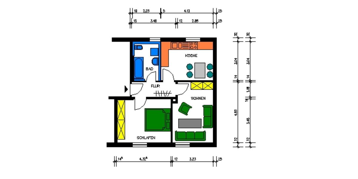 *** gemütliche 2-RWE in ruhiger Wohnlage *** 2 zimmer