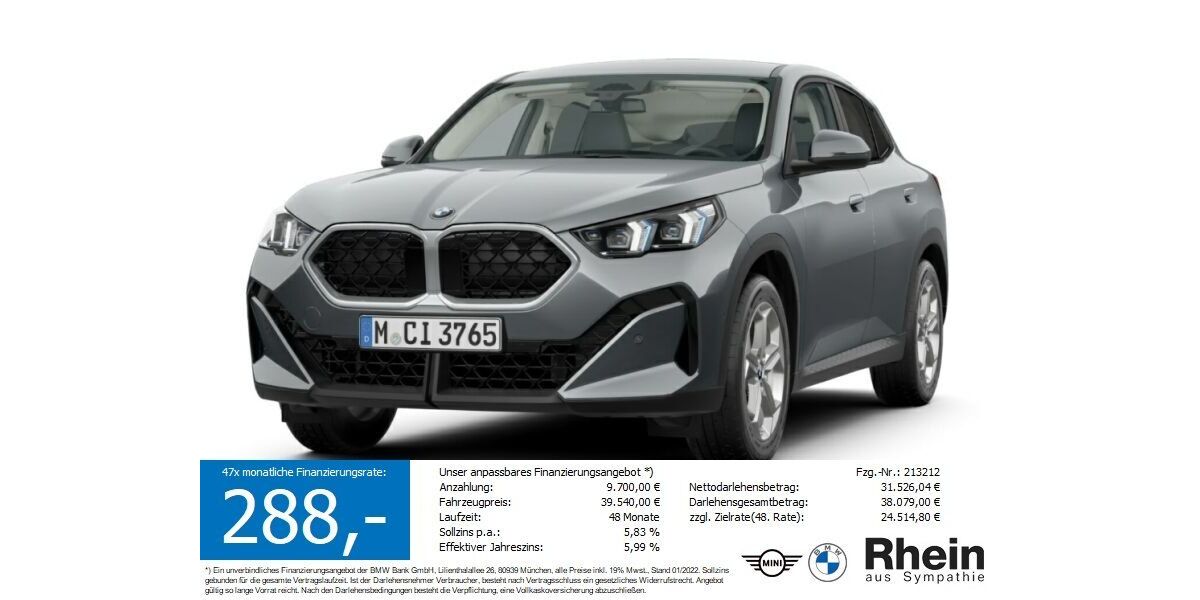 BMW X2 8.500 km 39.540 &euro; Buchen- Hettingen 74722