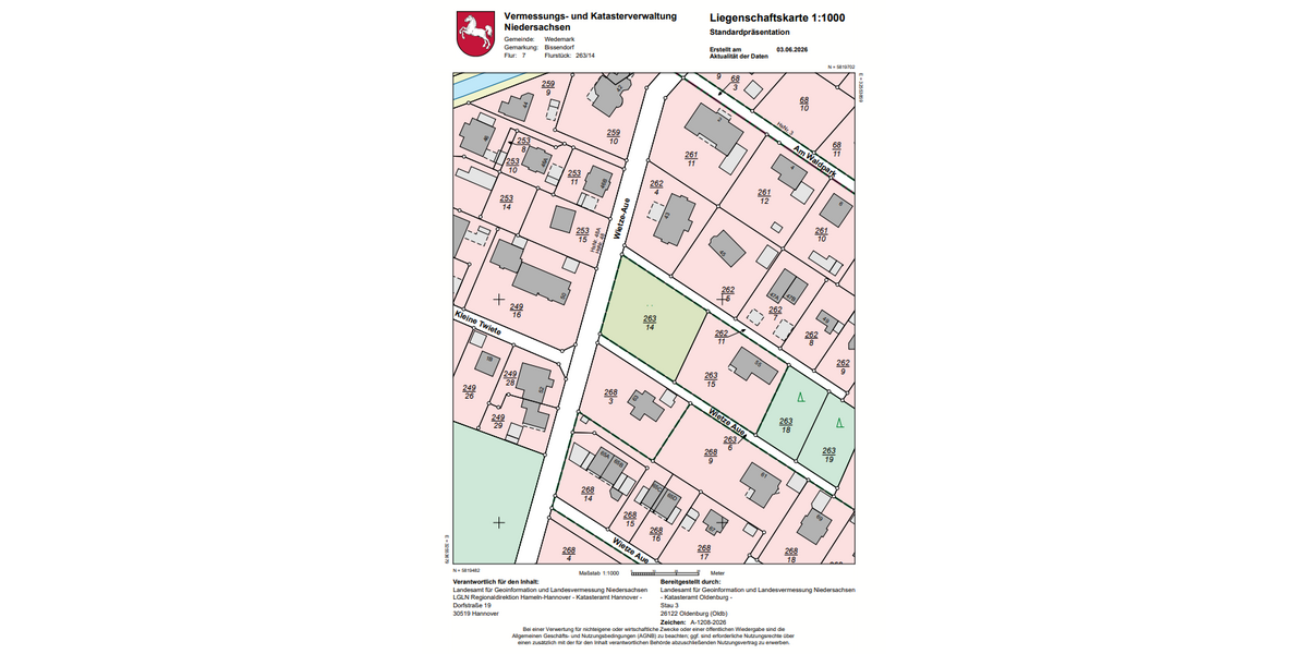 Grundstück Wedemark - 395.000&euro; | Angebot:26848548