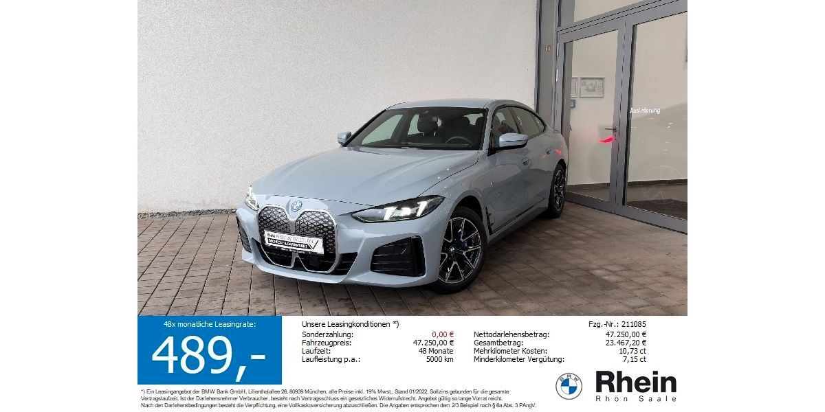 BMW i4 5.459 km 45.990 &euro; Salz 97616