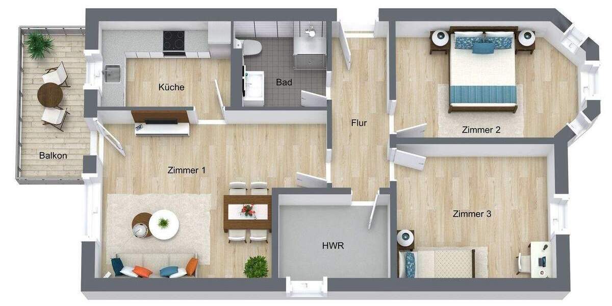 Etagenwohnung Rüdnitz - 3 Zimmer, 187.500&euro; | Angebot:25700302