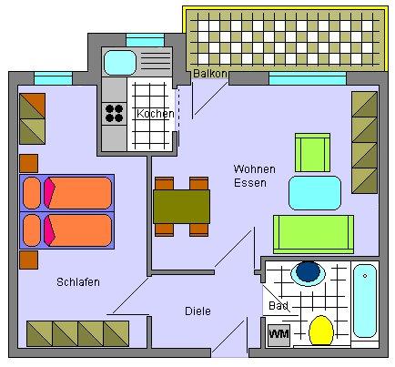 Etagenwohnung Magdeburg Leipziger Straße - 2 Zimmer, 52 m&sup2;, 129.000&euro; | Angebot:27143922