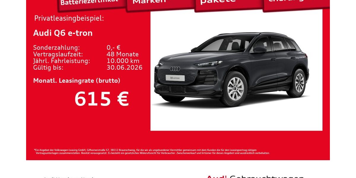 Audi Q6 e-tron 13.935 km 61.990 &euro; Hamburg 22419