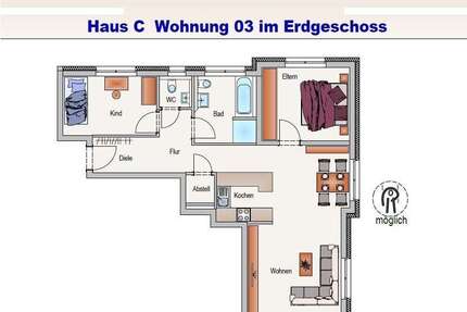Wohnung Blaufelden - 3 Zimmer, 83 m&sup2;, 329.800&euro; | Angebot:25194669