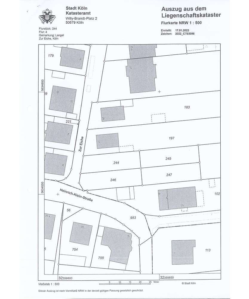 Grundstück zu verkaufen in Köln-Langel 167.500 € 250 m²