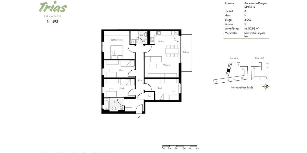 Etagenwohnung Mainz Laubenheim - 5 Zimmer, 118 m&sup2;, 1.815&euro; | Angebot:26379909